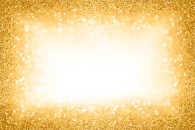 Süslü glam altın glitter pırıltı konfeti arka plan altın mutlu Doğum günü partisi için davet ediyoruz, 50 düğün yıldönümü champaign kenarlık, altın Noel kazanan veya yeni yıl arifesi şampanya kabarcıklar çerçeve