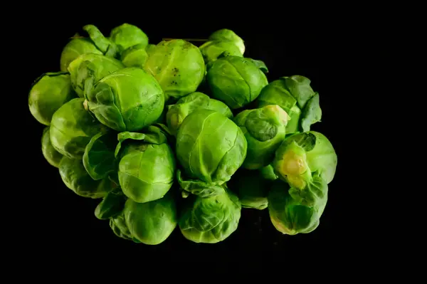Nahaufnahme Von Gemüse Auf Schwarzem Hintergrund — Stockfoto