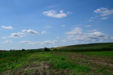 Gökyüzü ve bulutlu kırsal alan
