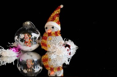 Yeni Noel dekorasyonları seti, tatil konsepti  