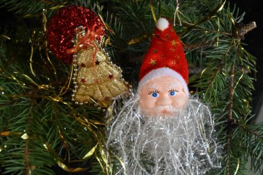 Yeni Noel dekorasyonları seti, tatil konsepti  