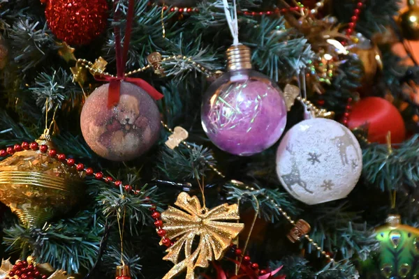 Las Decoraciones Navideñas Para Celebración Año Nuevo —  Fotos de Stock