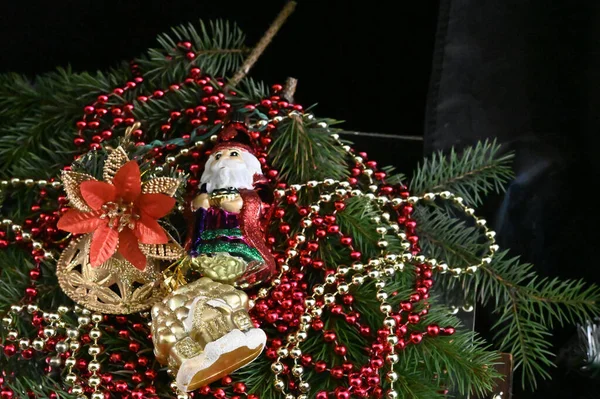 Las Decoraciones Navideñas Para Celebración Año Nuevo — Foto de Stock