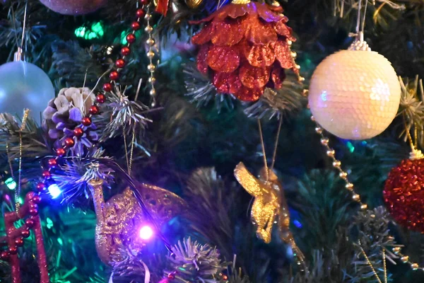 Las Decoraciones Navideñas Para Celebración Año Nuevo —  Fotos de Stock