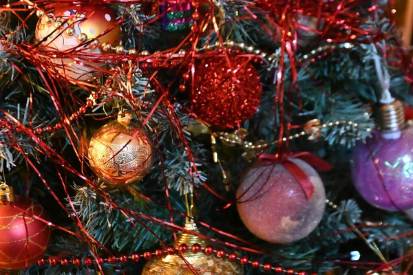Las Decoraciones Navideñas Para Celebración Año Nuevo — Foto de Stock