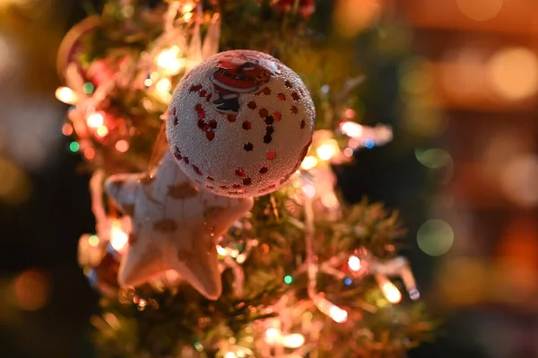 Las Decoraciones Navideñas Para Celebración Año Nuevo —  Fotos de Stock