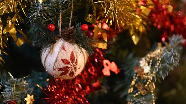 Yeni Yılı Kutlamak Için Noel Süslemeleri — Stok fotoğraf