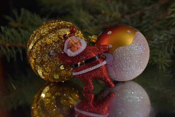 Las Decoraciones Navideñas Para Celebración Año Nuevo — Foto de Stock