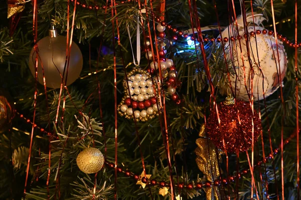 Las Decoraciones Navideñas Para Celebración Año Nuevo —  Fotos de Stock