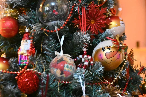 Las Decoraciones Navideñas Para Celebración Año Nuevo —  Fotos de Stock