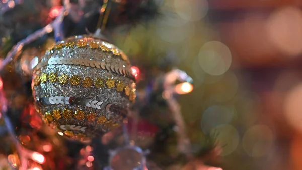 Las Decoraciones Navideñas Para Celebración Año Nuevo —  Fotos de Stock