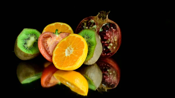 Conjunto Verduras Frescas Maduras Concepto Alimentos Saludables — Foto de Stock