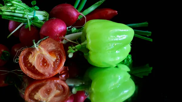 Ensemble Légumes Frais Mûrs Concept Alimentation Saine — Photo