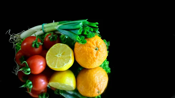 Σύνολο Νωπών Ώριμων Λαχανικών Έννοια Υγιεινής Διατροφής — Φωτογραφία Αρχείου