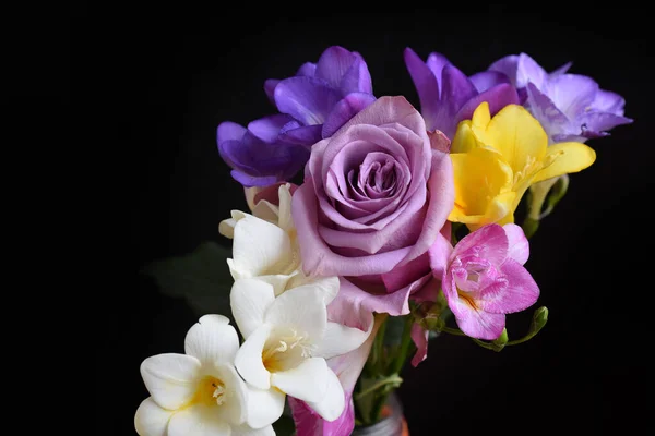 Koyu arkaplanda güzel çiçekler