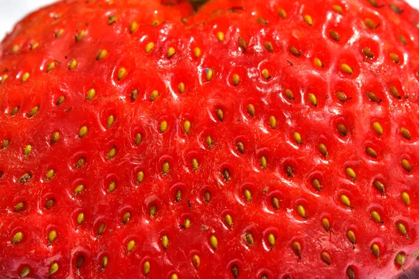 Douce Délicieuse Fraise Sur Fond Clair Vue Rapprochée — Photo