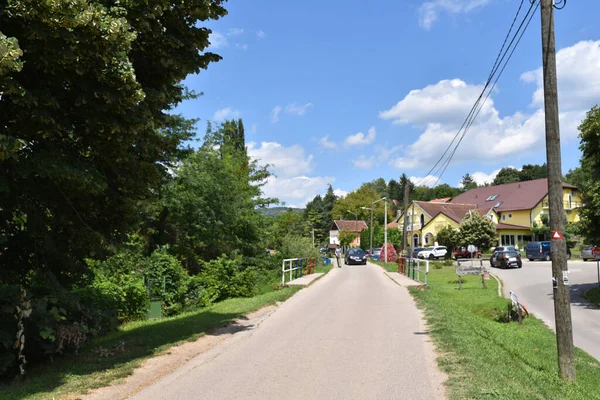 View Road Village Sunny Day — Stock Photo, Image