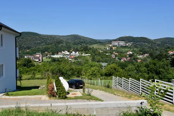 View Road Village Sunny Day — Stock Photo, Image