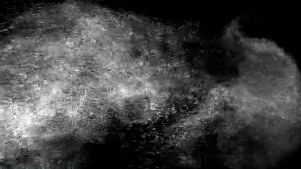 Texture vortex de microparticules sur fond noir — Video