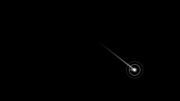 Der Zielpunkt auf schwarzem Hintergrund hd — Stockvideo