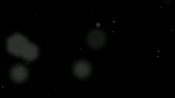 Pequenas partículas de forma de diamante na ideia de poeira sobre um fundo preto HD — Vídeo de Stock