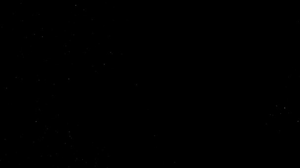 Animación de la galaxia sobre un fondo negro HD — Vídeo de stock