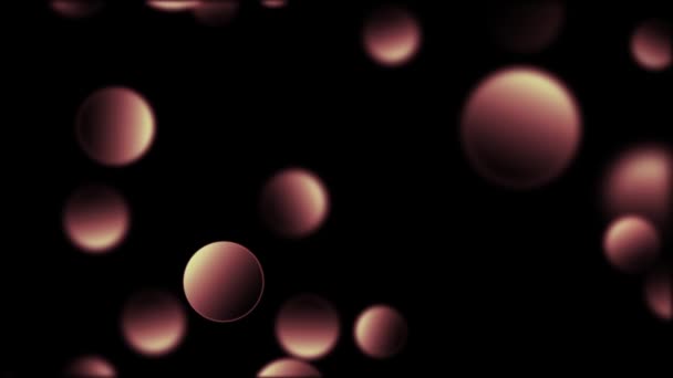 Animación de bolas transparentes sobre fondo negro 1920x1080 — Vídeos de Stock