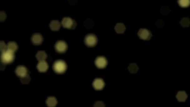 Flashing defocused yellow balls on black background HD 1920X1080 — Stock Video