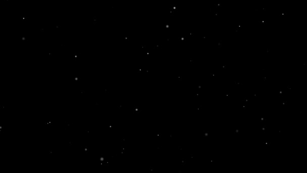Siyah zemin üzerinde parlayan beyaz yıldızlar Hd 1920x1080 — Stok video
