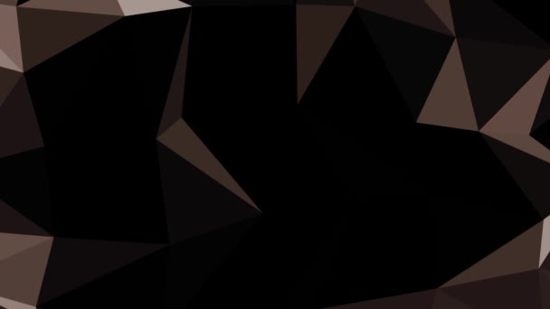 Movement of geometric shapes brown in space on a black background HD — Stock Video