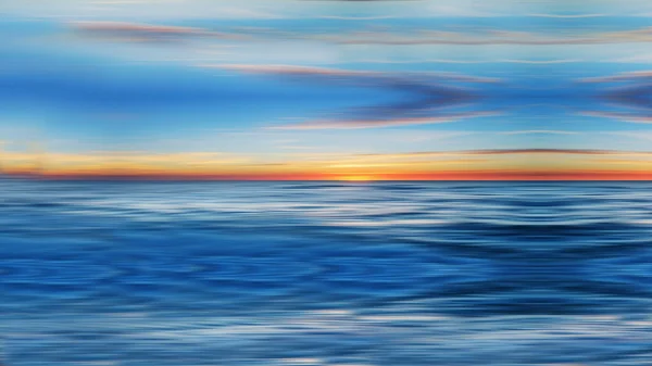 Abstract panoramic view of the sunset over the sea — Stock Photo, Image