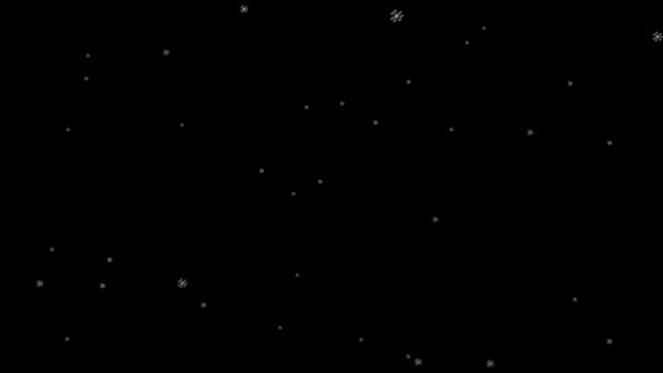 ゆっくりと黒い背景にテクスチャの雪片を落下HD 1920 — ストック動画