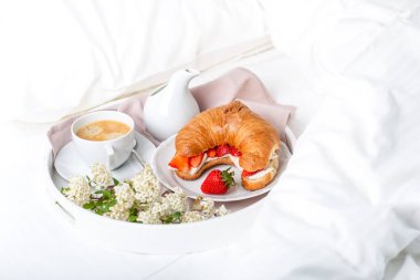  Sabah arka plan. Bed.Light anahtar içinde Kahvaltı