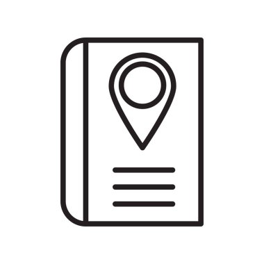 Web ve mobil uygulaması tasarımı, yer logo kavramı için beyaz arka plan üzerinde izole konum simge vektör