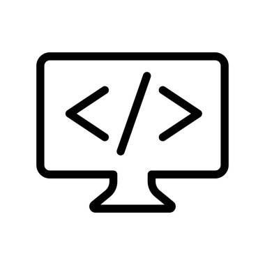 kod simge vektör işareti ve beyaz arka plan üzerinde c izole sembolü