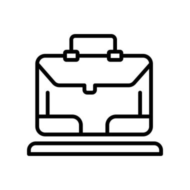 Web ve mobil uygulaması tasarımı, Bagaj logo kavramı için beyaz arka plan üzerinde izole Bagaj simge vektör