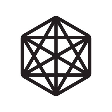 Web ve mobil uygulaması tasarım, küp logo kavramı için beyaz arka plan üzerinde izole küp simge vektör