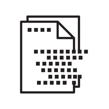 Web ve mobil uygulaması tasarım, dosya logo kavramı için beyaz arka plan üzerinde izole dosya simge vektör