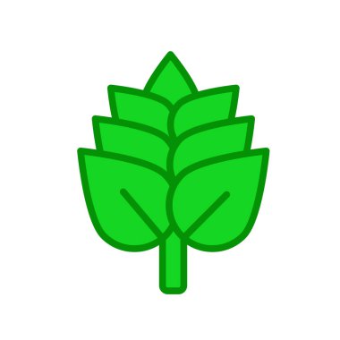 Yaprak simge vektör işareti ve beyaz arka plan üzerinde L izole sembolü