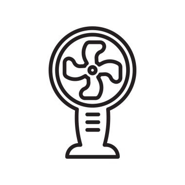 Web ve mobil uygulaması tasarımı, vantilatör logo kavramı için beyaz arka plan üzerinde izole vantilatör simge vektör