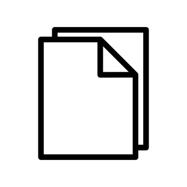 Belgeyi simge vektör işareti ve üzerinde beyaz adam izole sembolü