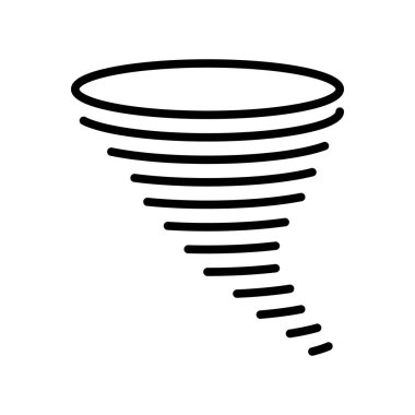 Kasırga simge vektör işareti ve beyaz arka plan üzerinde Tornado logo kavramı izole sembolü