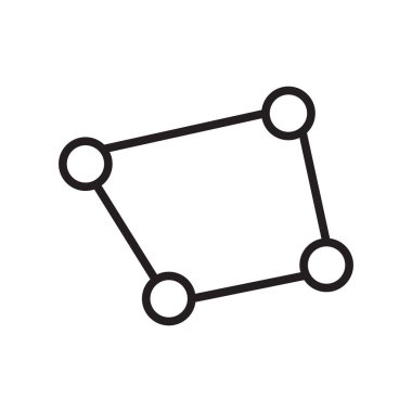 Web ve mobil uygulaması tasarımı, yamuk logo kavramı için beyaz arka plan üzerinde izole yamuk simge vektör