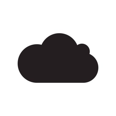 Web ve mobil uygulaması tasarımı, bulut bilgi işlem logo kavramı için beyaz arka plan üzerinde izole bilgi işlem simge vektör bulut