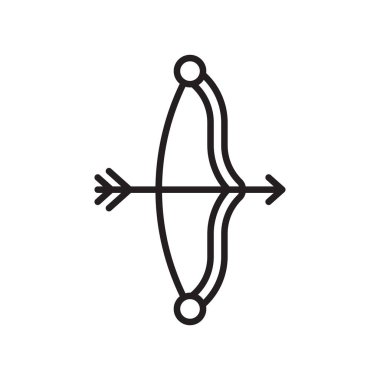 Ok simge vektör işareti ve beyaz arka plan üzerinde izole sembolü, 