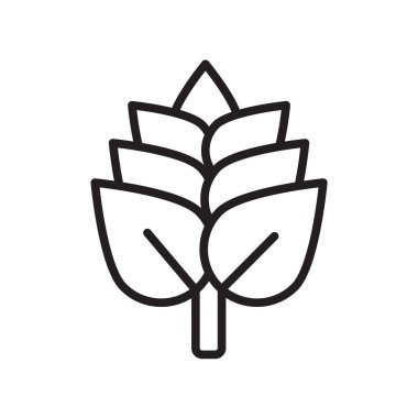 Yaprak simge vektör işareti ve beyaz arka plan üzerinde L izole sembolü