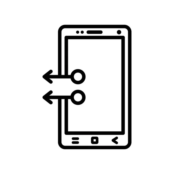 Smartphone εικονίδιο διάνυσμα σημάδι και σύμβολο που απομονώνονται σε λευκό backgro — Διανυσματικό Αρχείο