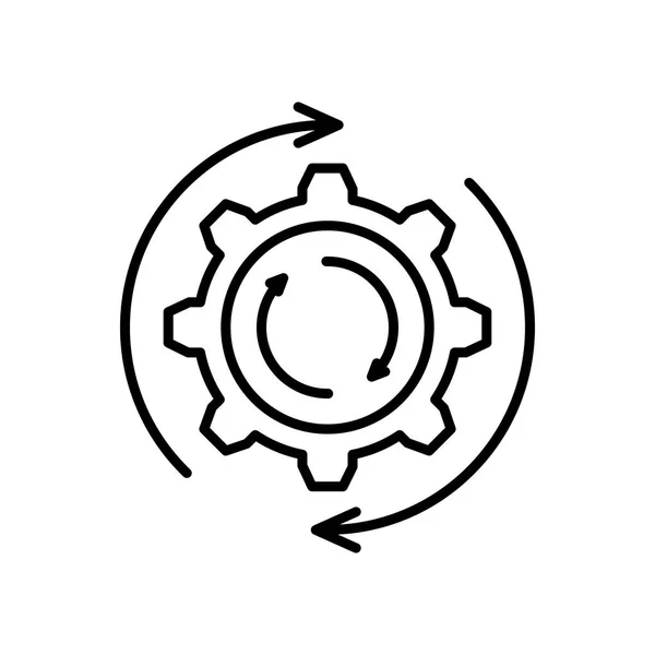 Ustawienia ikona wektor znak i symbol na białym tle na białym tle, koncepcja logo ustawienia — Wektor stockowy