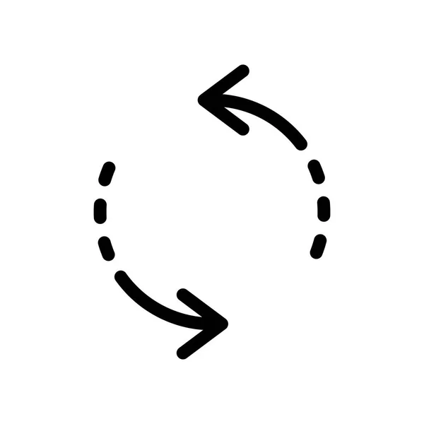 Frissítési ikonra vektor jel és szimbólum elszigetelt fehér background — Stock Vector