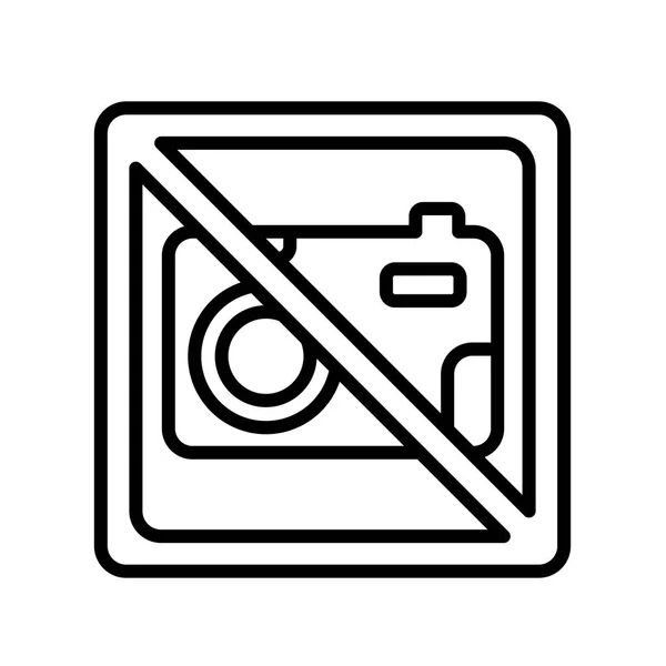 Geen Fotopictogram Vector Geïsoleerd Witte Achtergrond Voor Web Mobiele App — Stockvector